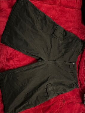 Black Cargo Shorts with Utility Pockets